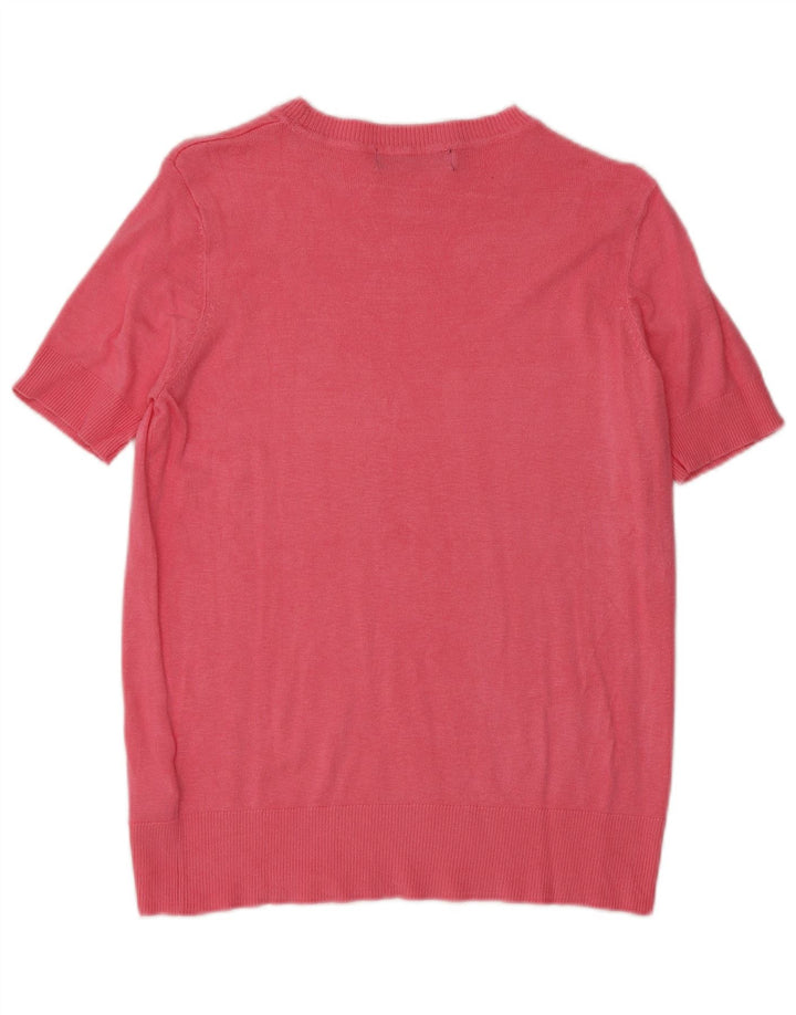 Marks & Spencer Womens Boat Neck Jumper Sweater UK 8 Small Pink