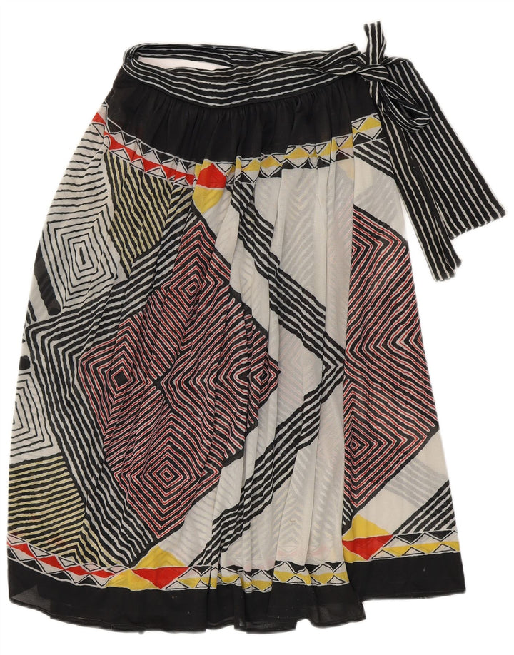 Vintage Womens Wrap Skirt W28 Medium Multicoloured Geometric