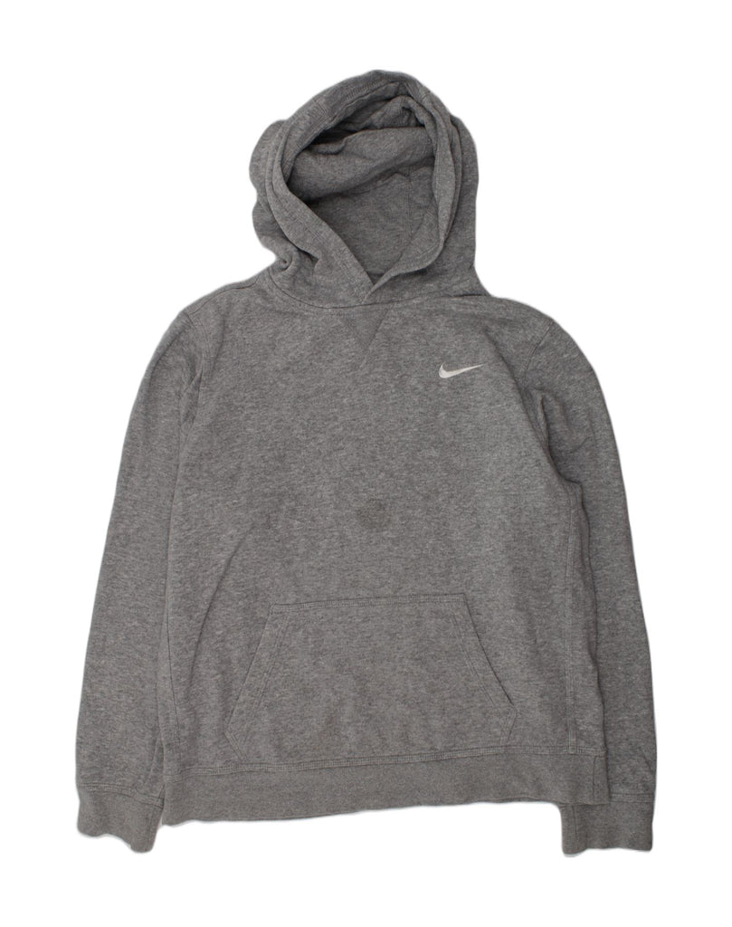 NIKE Boys Hoodie Jumper 13-14 Years XL Grey Cotton | Vintage Nike | Thrift | Second-Hand Nike | Used Clothing | Messina Hembry 