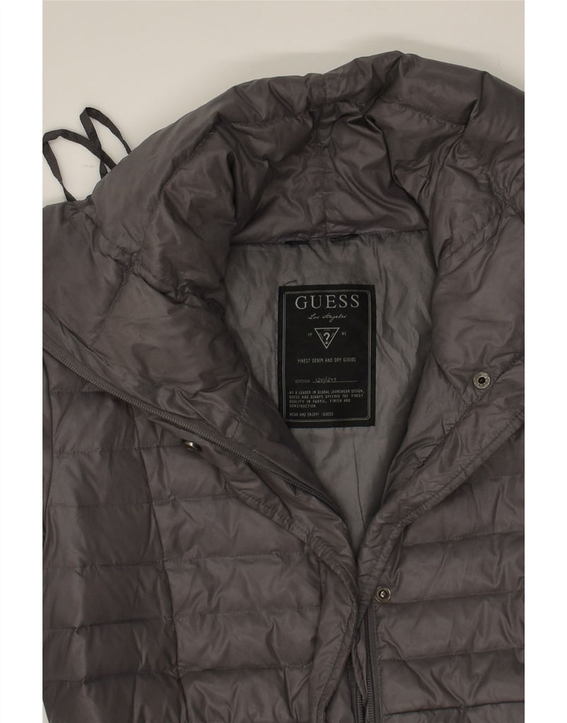 GUESS Womens Padded Jacket UK 14 Medium Grey Nylon | Vintage Guess | Thrift | Second-Hand Guess | Used Clothing | Messina Hembry 