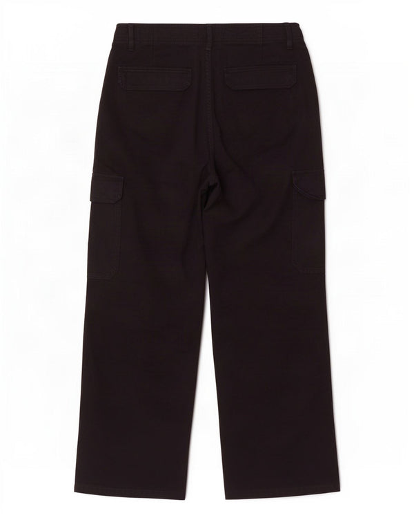 Zara Womens High Waist Loose Fit Cargo Trousers EU 38 Small W28 L27 Black