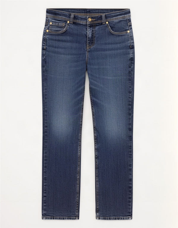 Marks & Spencer Womens Straight Jeans UK 14 Large W32 L29 Blue Cotton