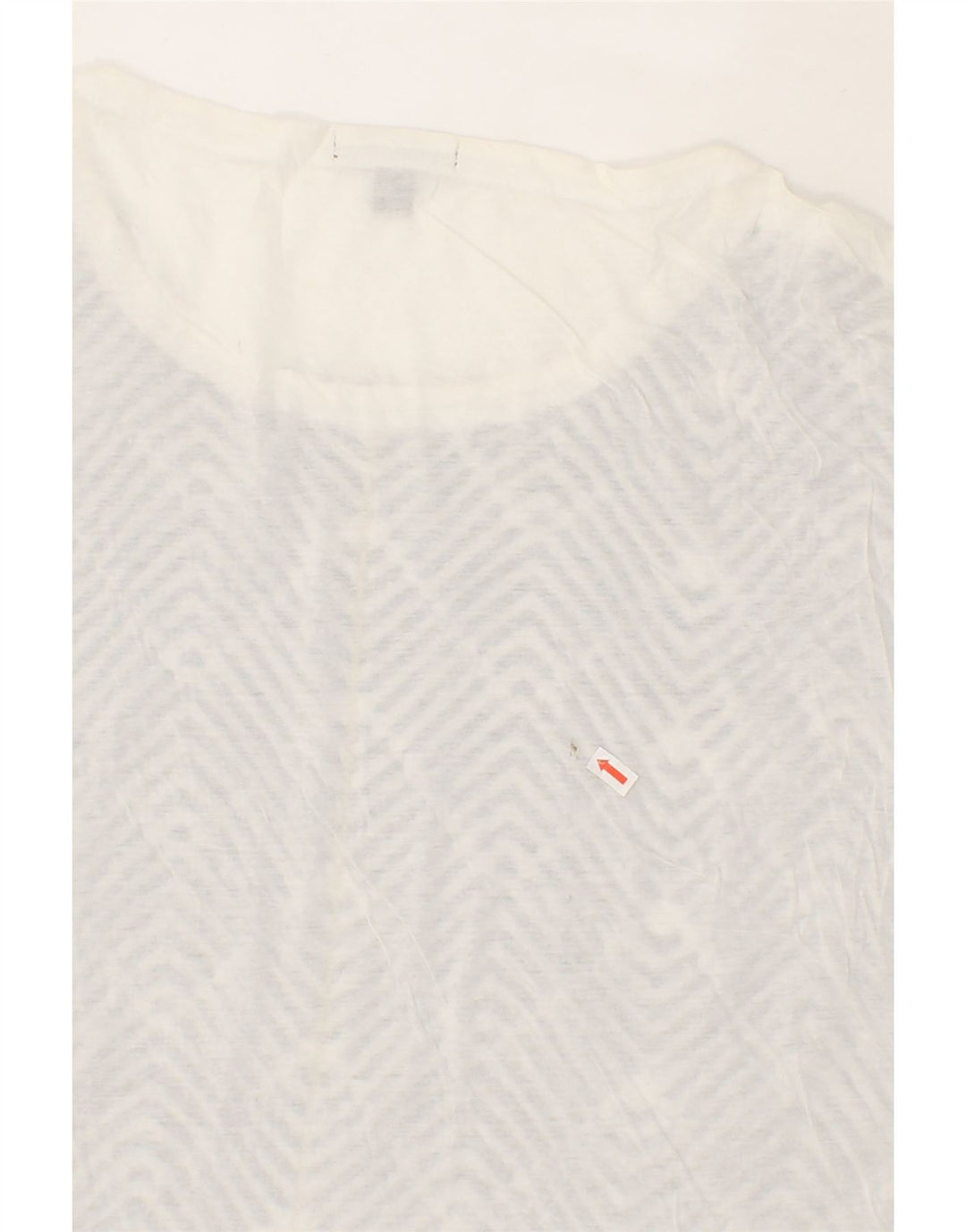 J. CREW Womens Blouse Top UK 16 Large White Chevron Cotton Vintage J. Crew and Second-Hand J. Crew from Messina Hembry 