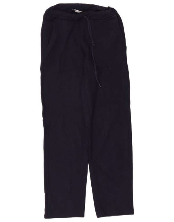 Zara Womens Tracksuit Trousers UK 8 Small Navy Blue Viscose