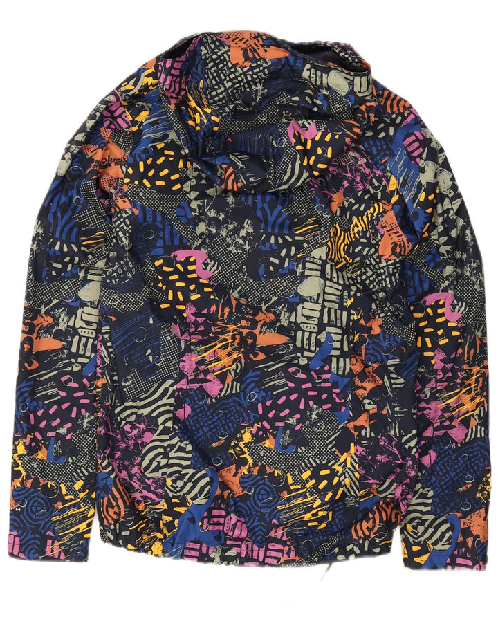 Columbia Womens Abstract Pattern Rain Jacket UK 10 Small Multicoloured
