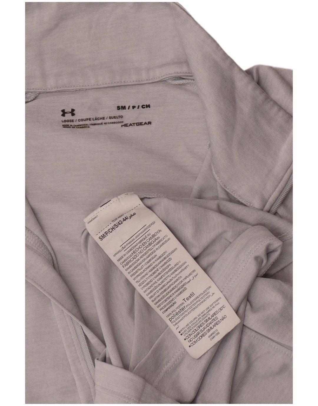 Under Armour Womens Heat Gear Pullover Tracksuit Top UK 10 Small Grey