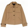 Tommy Hilfiger Womens Military Jacket UK 10 Small Beige Cotton