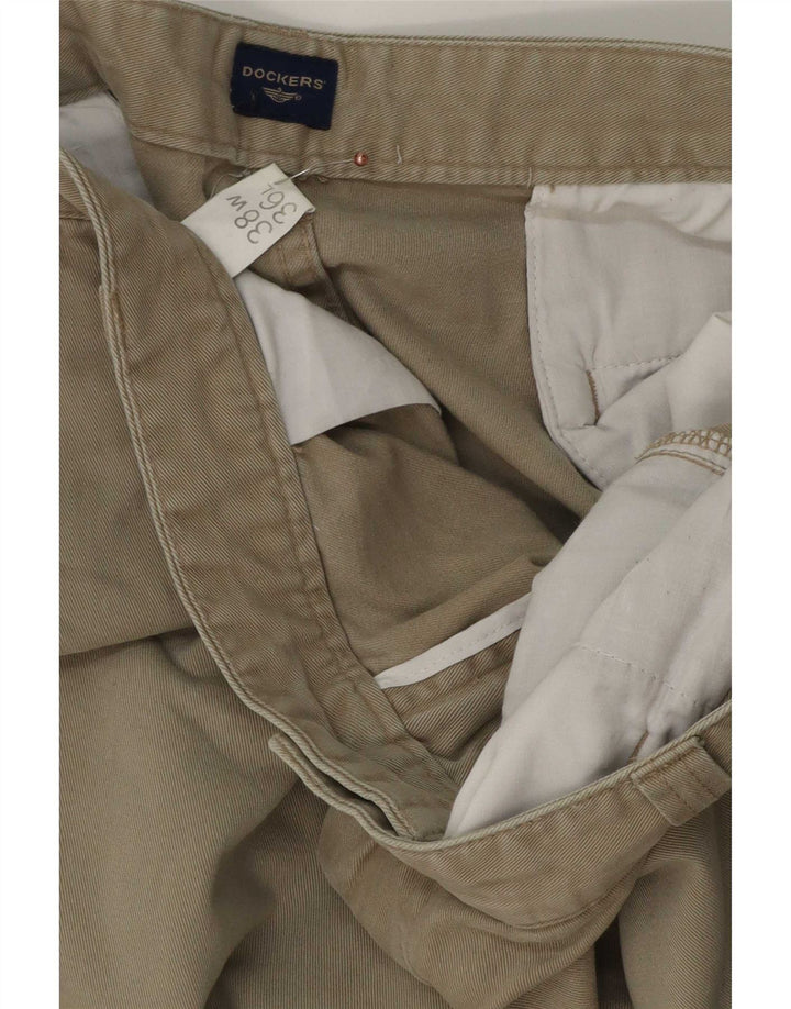 Dockers Mens Pegged Chino Trousers W38 L36 Khaki