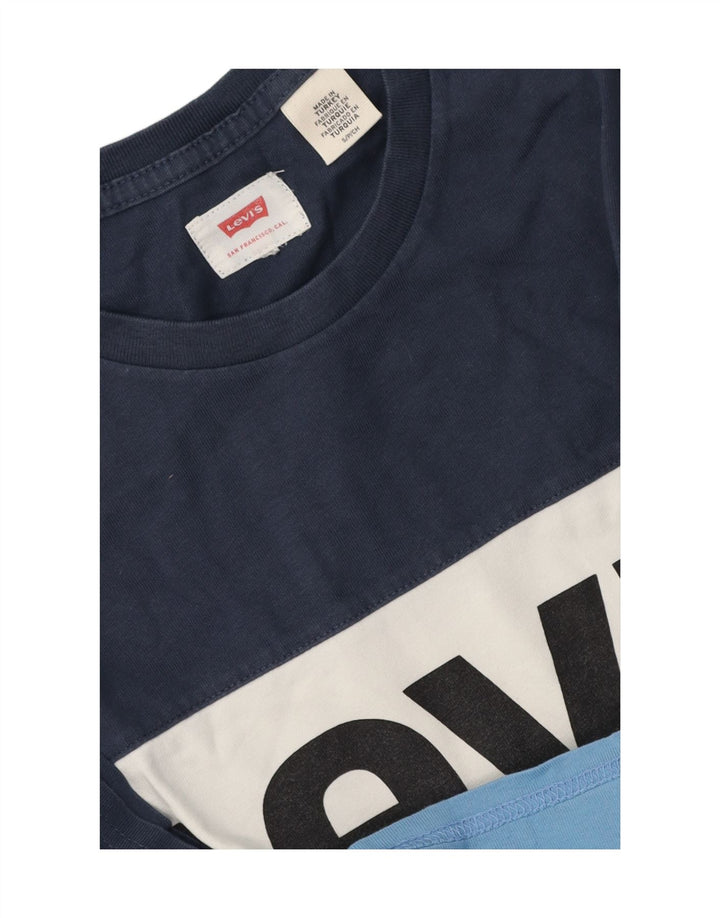 Levi's Mens Graphic T-Shirt Top Small Multicoloured Colourblock