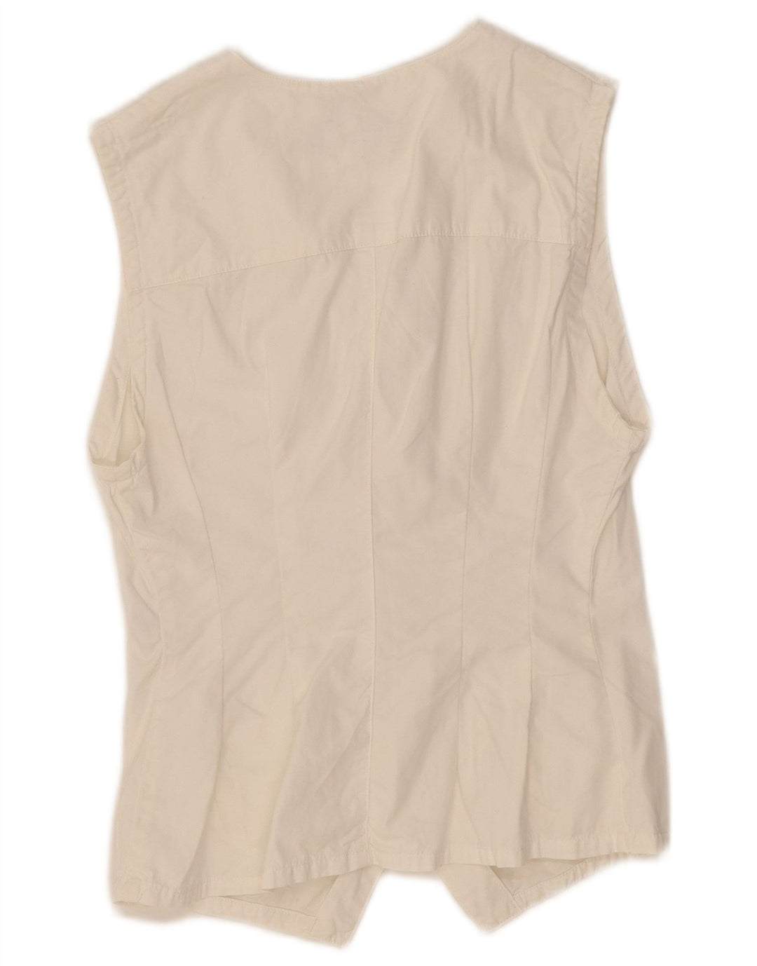 RENE LEZARD Womens Waistcoat UK 12 Medium White Cotton