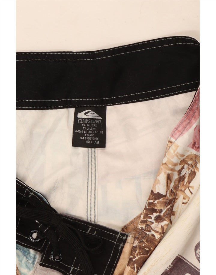 Quiksilver Mens Graphic Swimming Shorts Large Multicoloured Patchwork