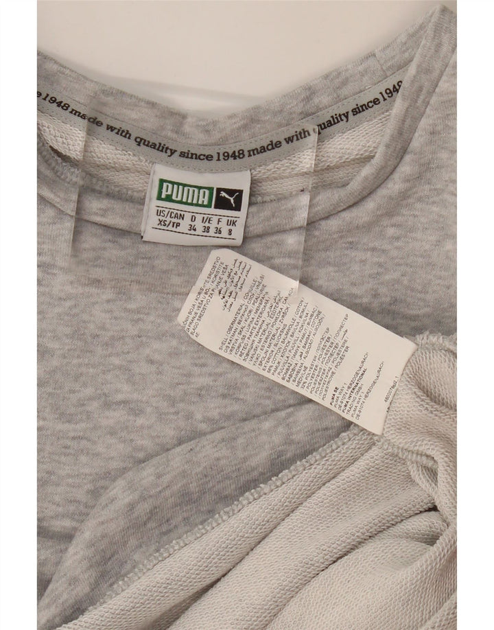 Puma Womens Sweatshirt Jumper UK 8 Small Grey Cotton