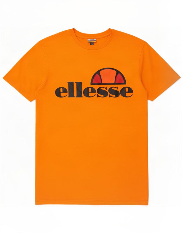 Ellesse Mens Graphic T-Shirt Top Medium Orange Cotton