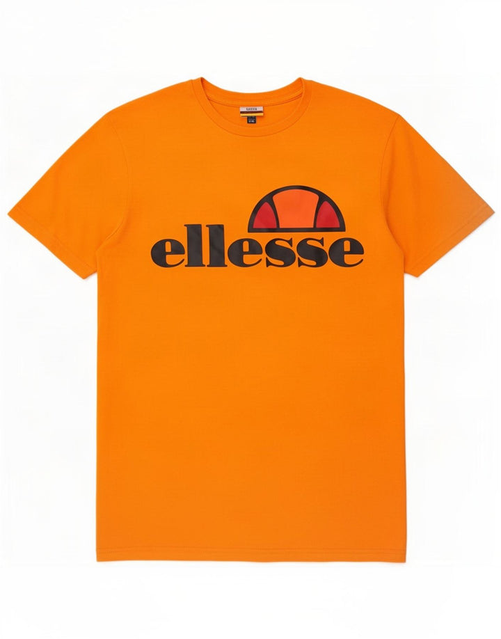 Ellesse Mens Graphic T-Shirt Top Medium Orange Cotton