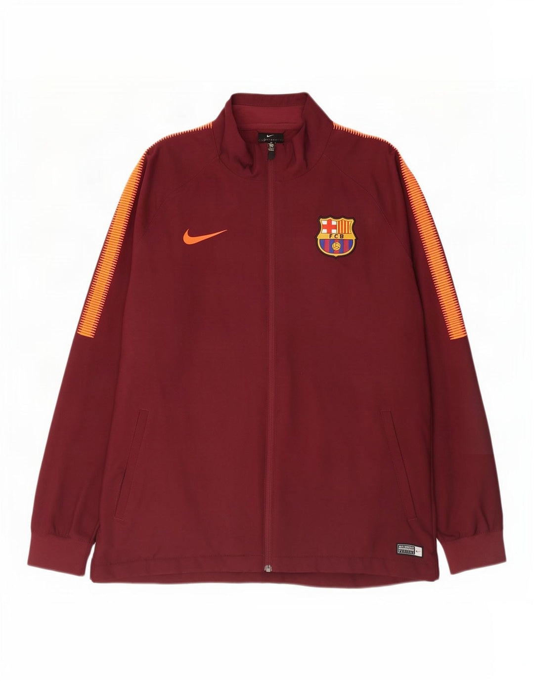 Nike Mens Barcelona Tracksuit Top Jacket XL Burgundy Colourblock Polyester