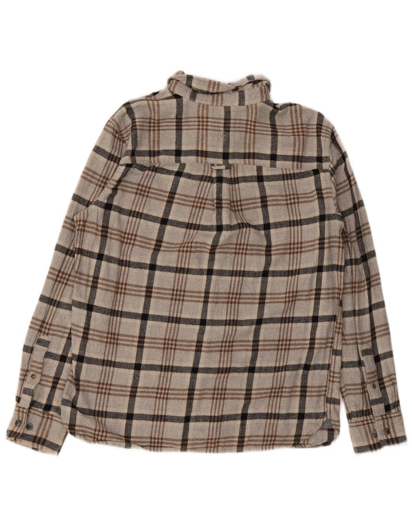 Fat Face Mens Regular Fit Flannel Shirt Large Grey Plaid Cotton