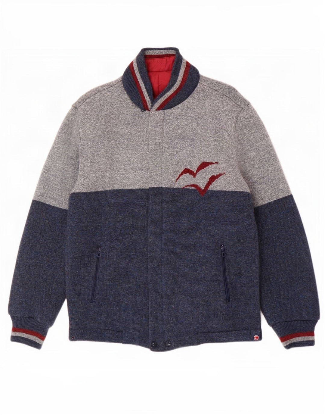 Colmar Mens Graphic Reversible Jacket IT 52 XL Navy Blue Colourblock