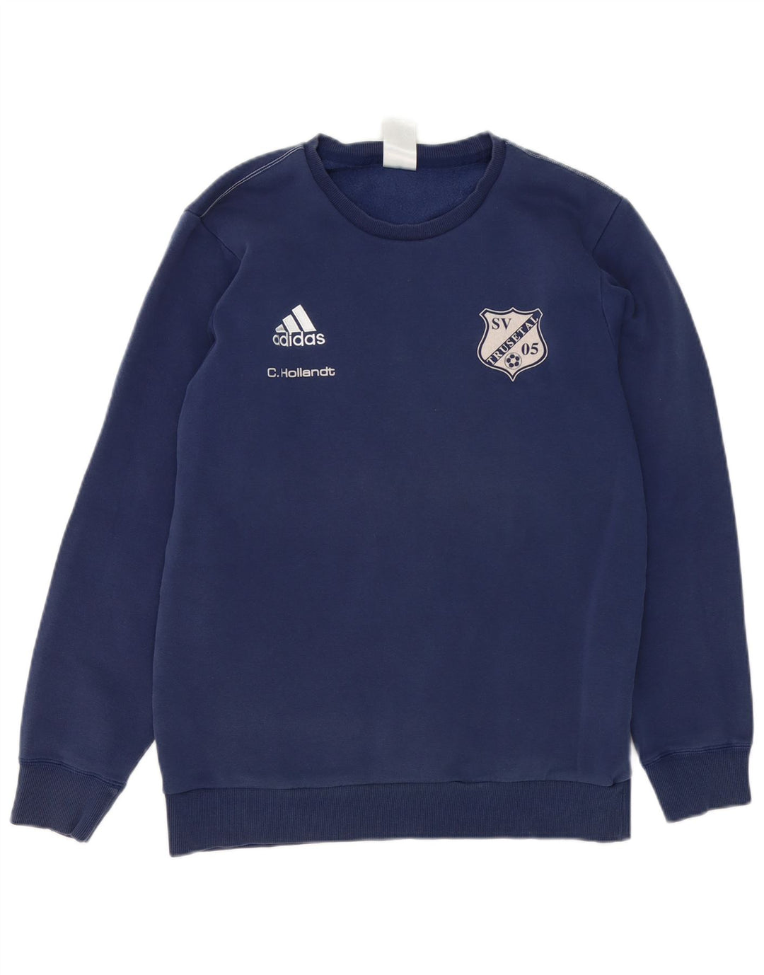 Adidas Mens Graphic Sweatshirt Jumper Medium Navy Blue Cotton
