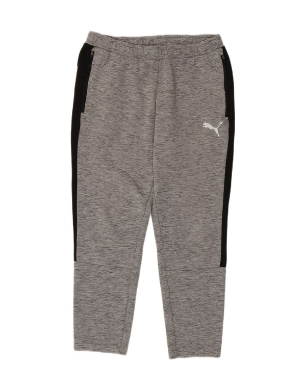 Puma Mens Tracksuit Trousers Large  Grey Colourblock Cotton