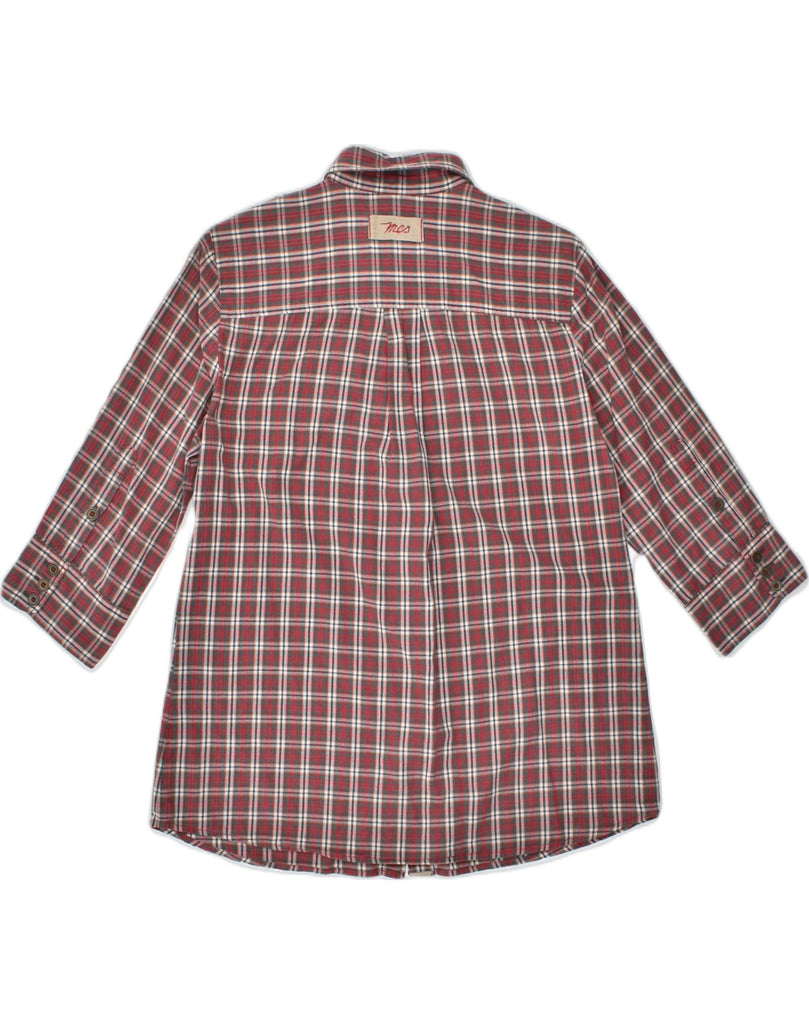 MARLBORO CLASSICS Womens 3/4 Sleeve Shirt IT 42 Medium Red Check | Vintage | Thrift | Second-Hand | Used Clothing | Messina Hembry 