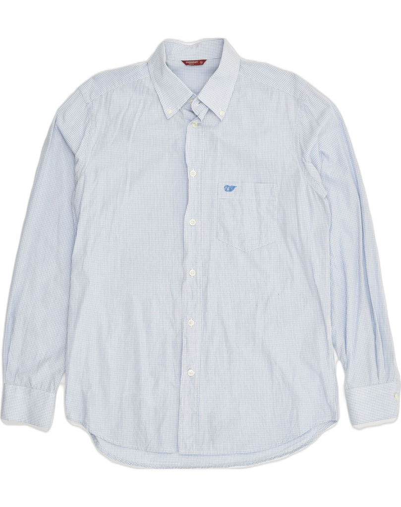 CARRERA Mens Shirt Medium Blue Check | Vintage Carrera | Thrift | Second-Hand Carrera | Used Clothing | Messina Hembry 