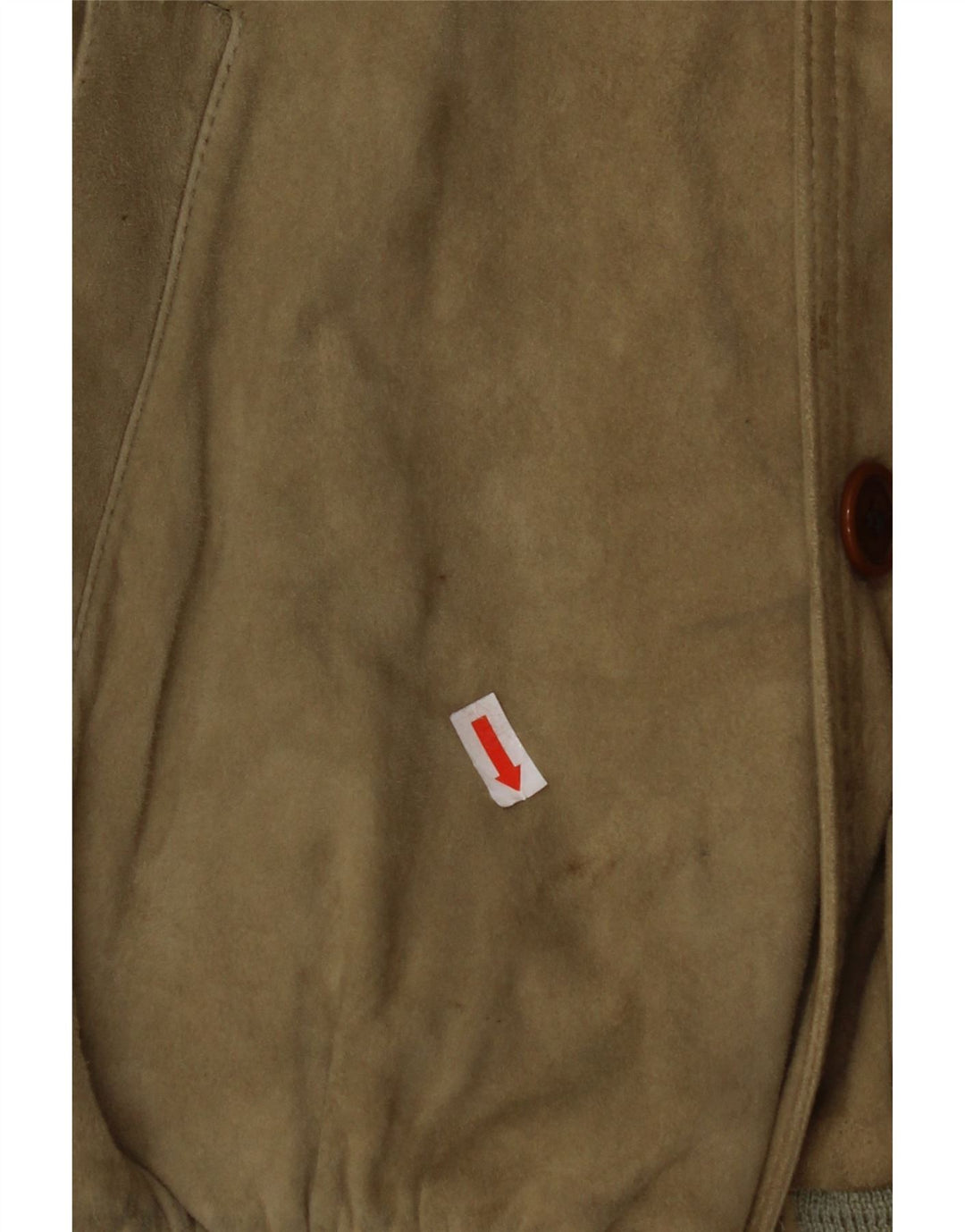 VINTAGE Mens Suede Bomber Jacket IT 48 Medium Beige