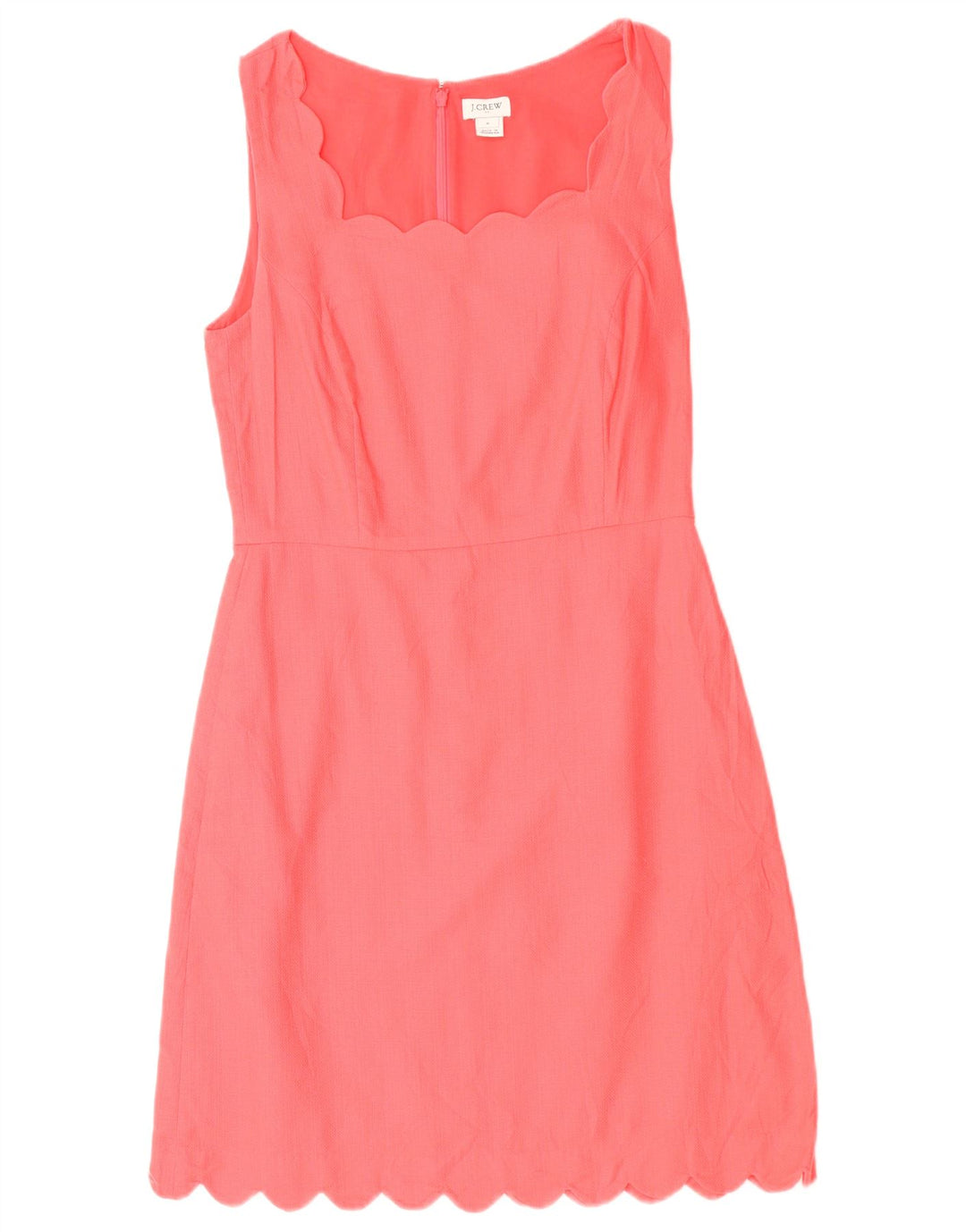 J. CREW Womens Sleeveless A-Line Dress US 6 Medium Pink Cotton
