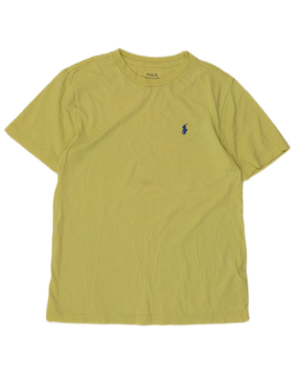 Polo Ralph Lauren Boys T-Shirt Top 10-11 Years Medium Yellow Cotton