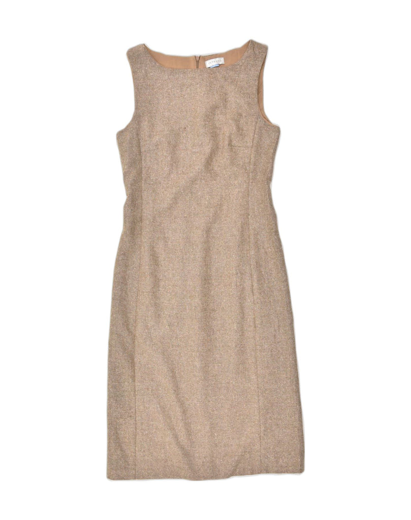 INTREND Womens Sheath Dress UK 12 Medium Brown Wool | Vintage Intrend | Thrift | Second-Hand Intrend | Used Clothing | Messina Hembry 