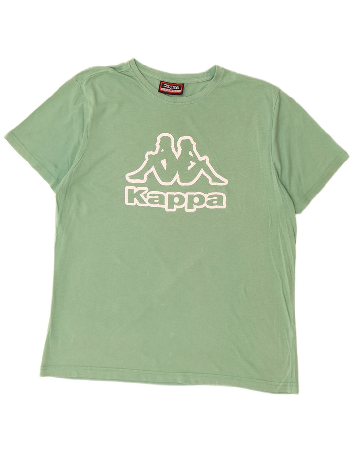 KAPPA Mens Graphic T-Shirt Top Large Green