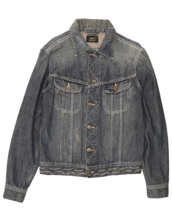 Lee Womens Denim Jacket UK 14 Medium Blue Cotton