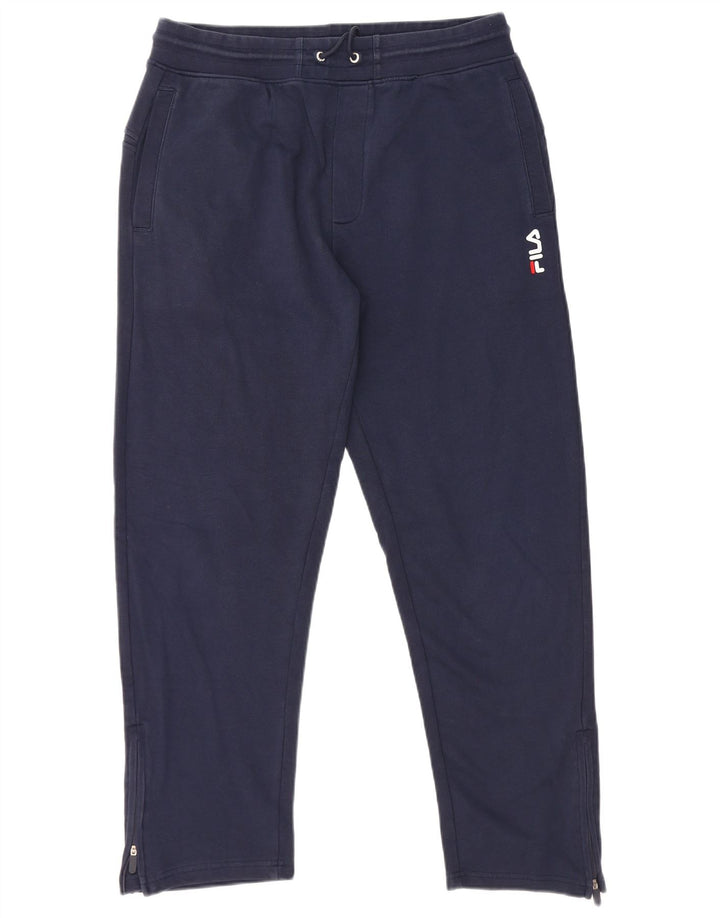 Fila Mens Tracksuit Trousers Large  Navy Blue Cotton