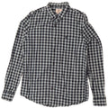 Timberland Mens Slim Fit Shirt Medium Navy Blue Gingham Cotton