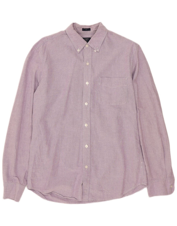 J. Crew Mens Oxford Slim Shirt Medium Purple Cotton