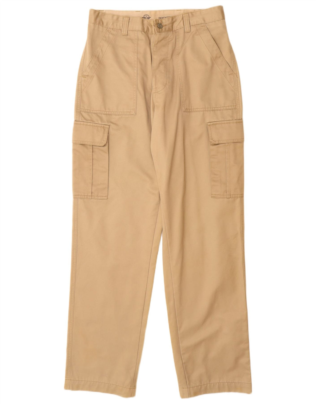 Dockers Mens Straight Cargo Trousers W33 L34 Beige Cotton