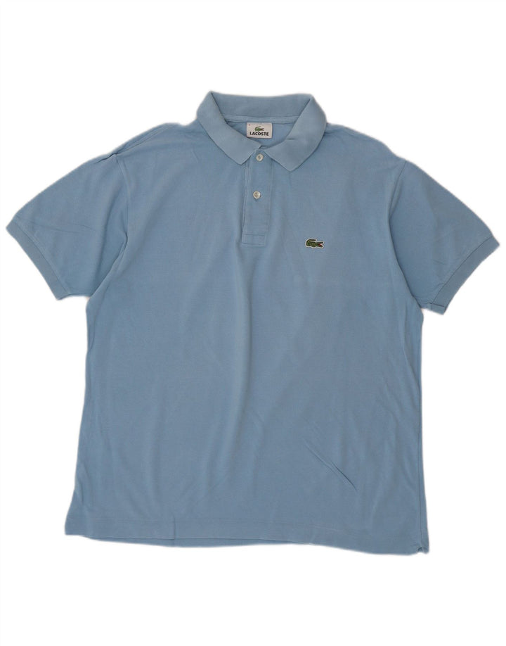 LACOSTE Mens Polo Shirt Size 6 XL Blue Cotton