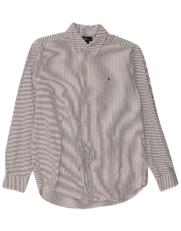 Ralph Lauren Boys Shirt 15-16 Years Blue Striped Cotton