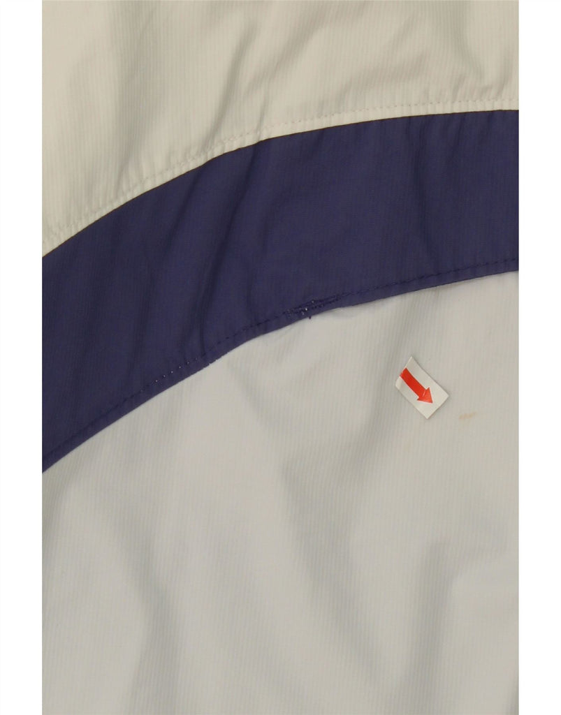 COLUMBIA Womens Hooded Rain Jacket UK 14 Medium White Colourblock Vintage Columbia and Second-Hand Columbia from Messina Hembry 