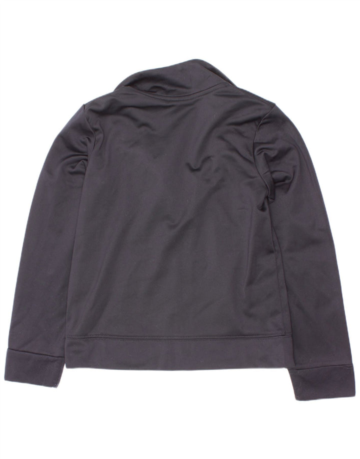 Nike Girls Tracksuit Top Jacket 6-7 Years Large Black Polyester