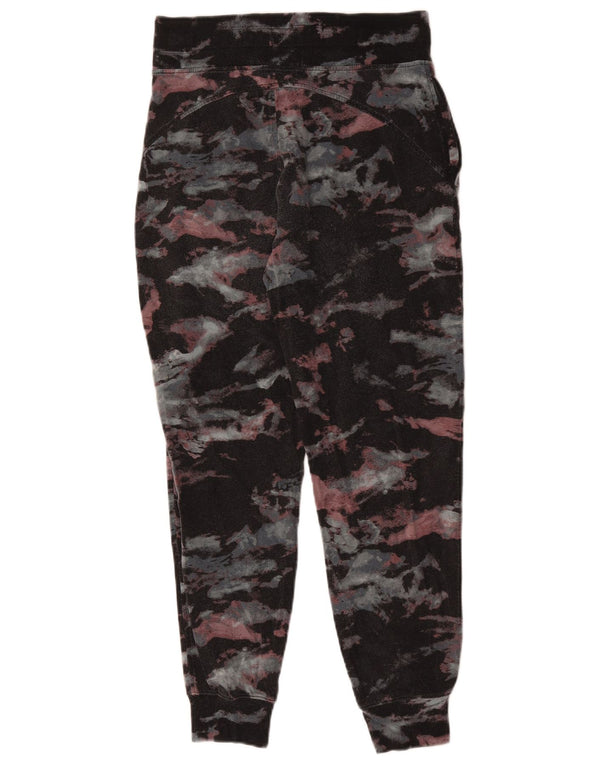 Athleta Womens Tracksuit Trousers Joggers UK 10 Small Black Camouflage
