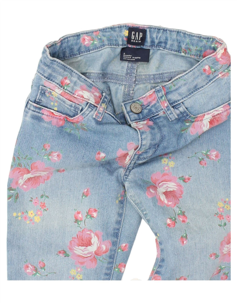 GAP Girls Regular Stretch Jegging Jeans 7-8 Years W23 L23 Blue Floral | Vintage Gap | Thrift | Second-Hand Gap | Used Clothing | Messina Hembry 