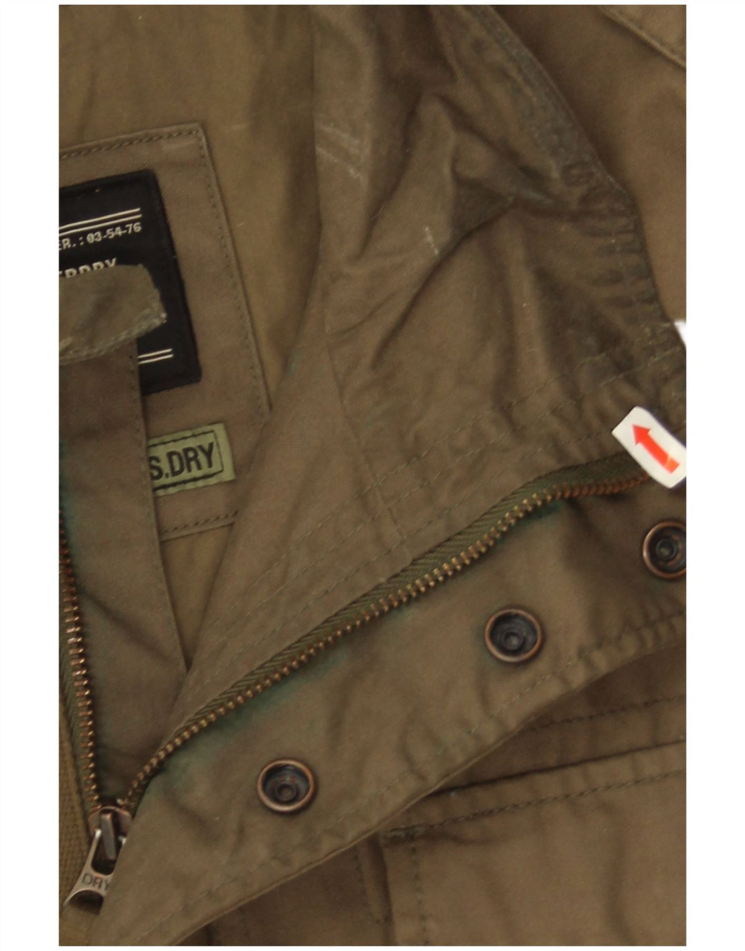 Superdry Mens Military Jacket UK 40 Large Khaki Cotton