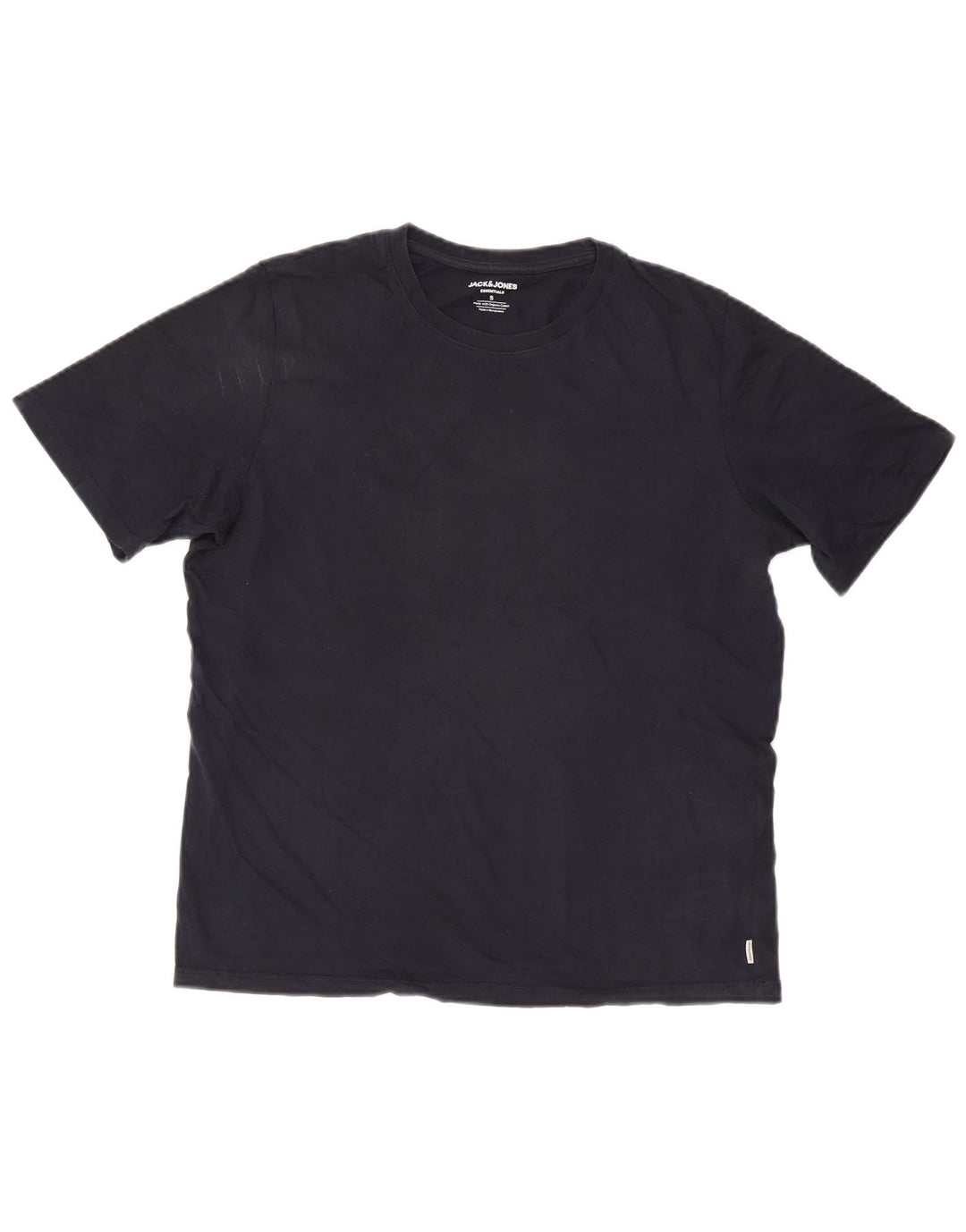 Jack & Jones Mens T-Shirt Top Small Navy Blue Cotton