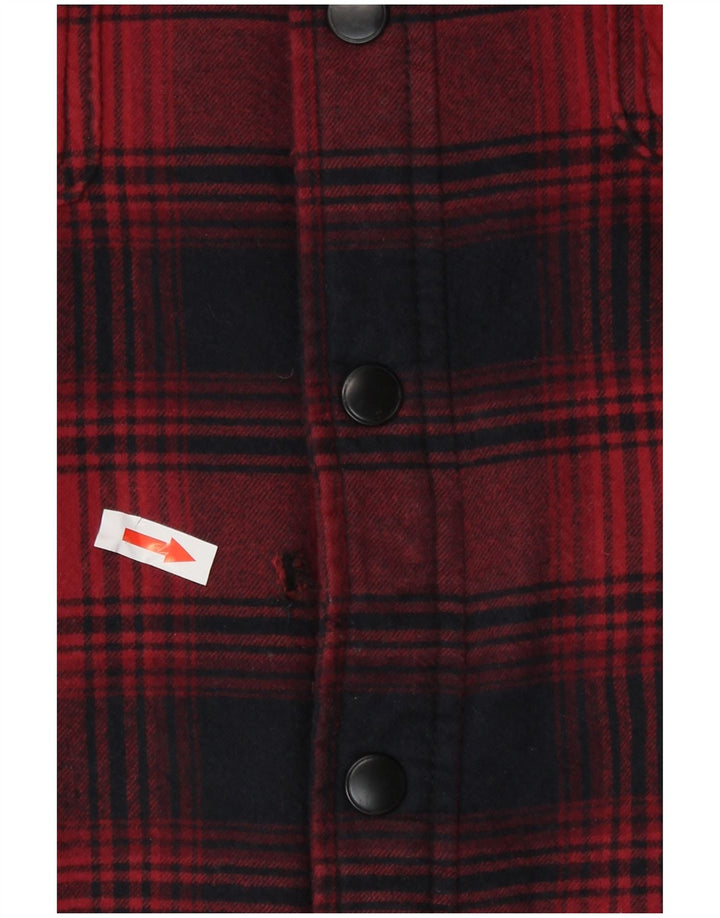Marks & Spencer Mens Lumberjack Flannel Shirt Large Red Check Cotton