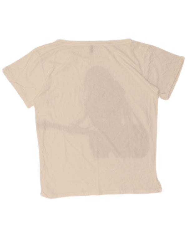Benetton Womens Graphic T-Shirt Top UK 18 XL White