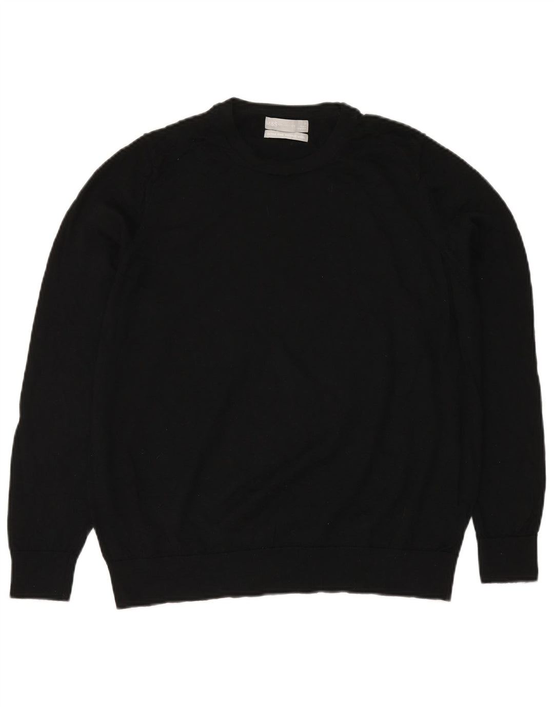 MARKS & SPENCER Womens Crew Neck Jumper Sweater UK 20 2XL Black