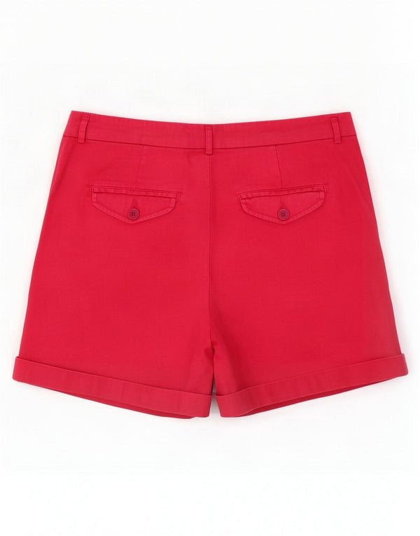 Benetton Womens Chino Shorts UK 10 Small W30 Pink Cotton