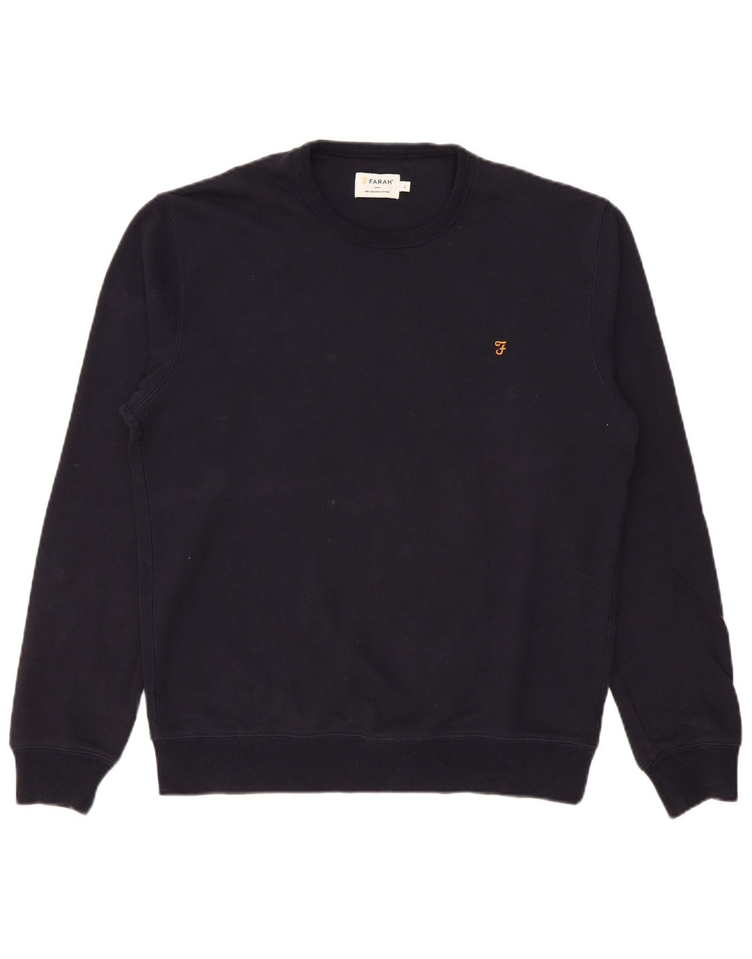 Farah Mens Sweatshirt Jumper Large Navy Blue Cotton