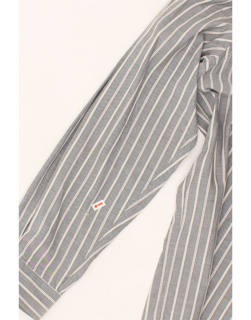 MARLBORO CLASSICS Mens Shirt XL Grey Striped Cotton | Vintage Marlboro Classics | Thrift | Second-Hand Marlboro Classics | Used Clothing | Messina Hembry 