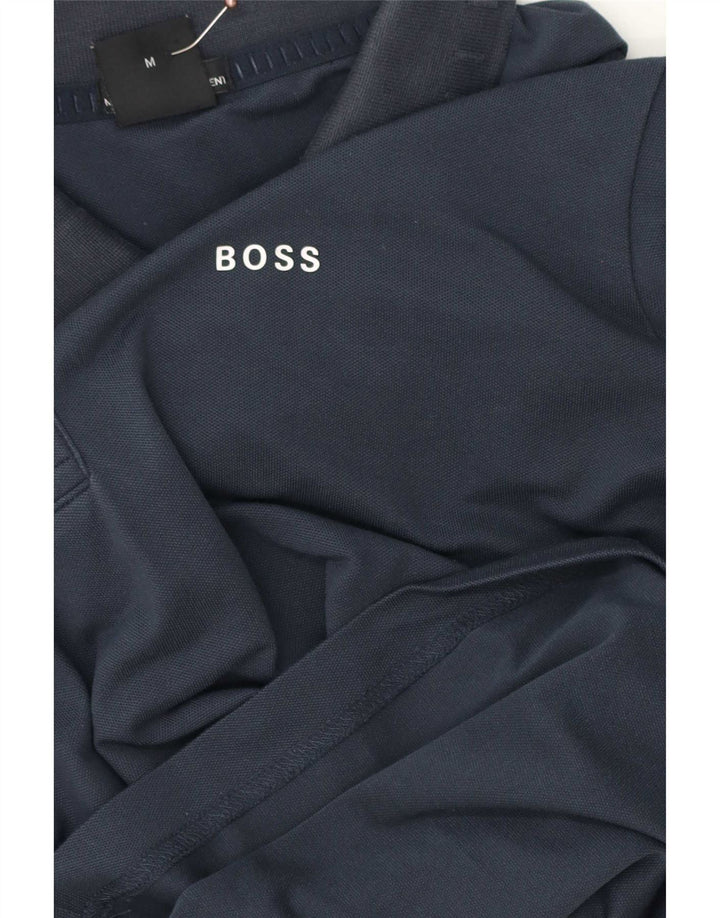 Hugo Boss Mens Slim Fit Polo Shirt Medium Navy Blue